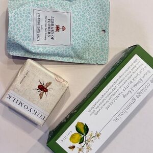 Lot (3) of The Cottage Greenhouse, Library of Flowers, and TokyoMilk Body care